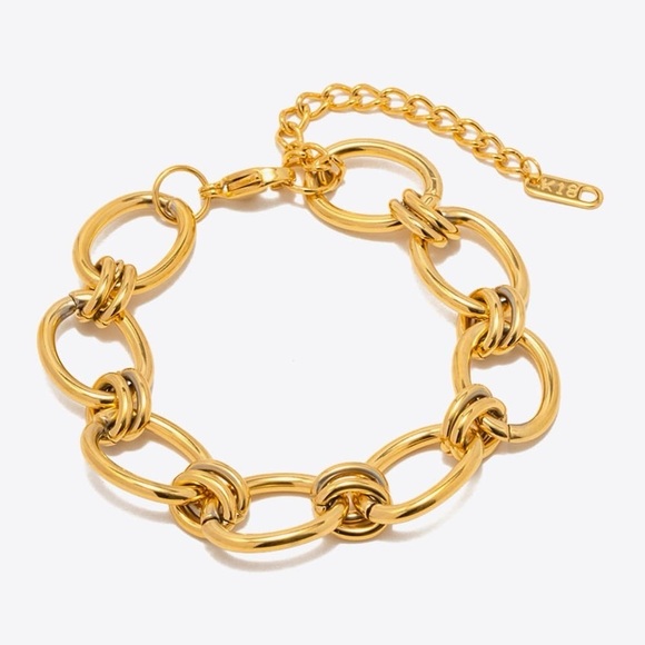 18k Chunky Gold Chain Bracelet - Picture 2 of 4